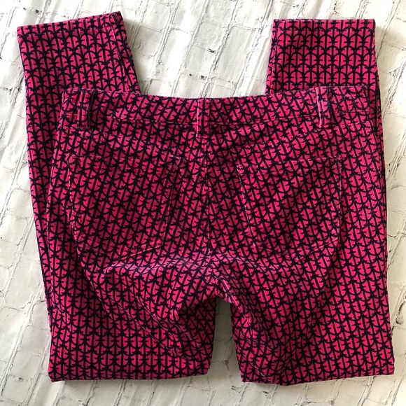 EUC! Vineyard Vines Pink & Navy Corduroy Pants 6 - Picture 4 of 9